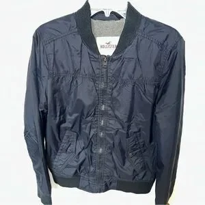 Mens lightweight bomber jacket bundle with Hoodie Zip Up Jacket - Navy Grey